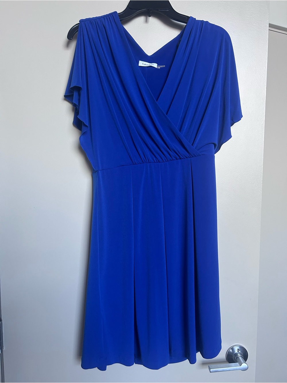 Calvin Klein Elegant Royal Blue Wrap Dress